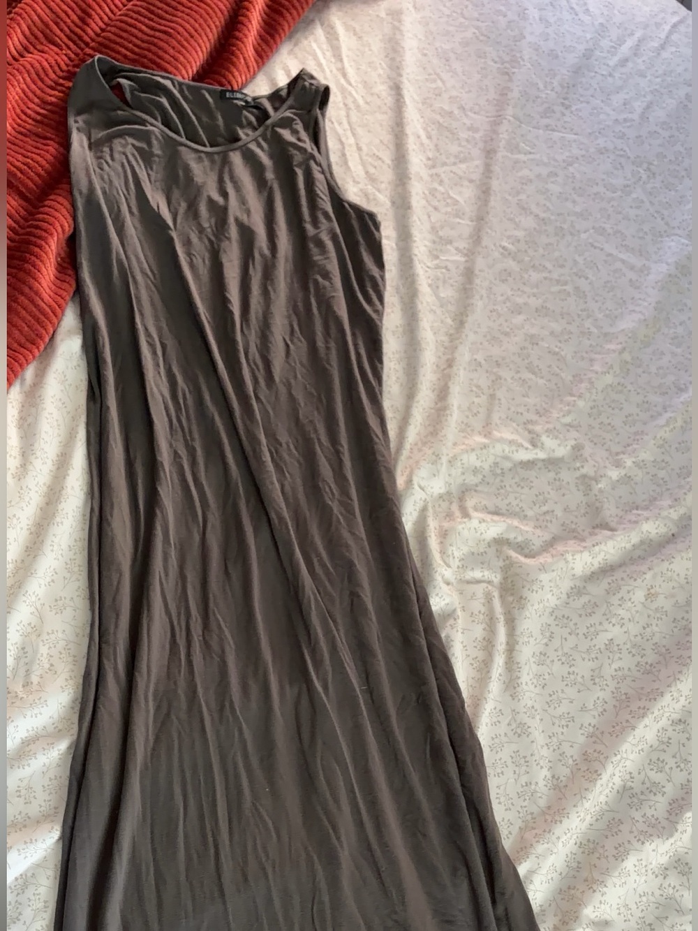 Eileen Fisher Dark Grey Sleeveless Maxi Dress